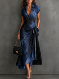 Valentina | Vestido midi estampado con cintura ajustable