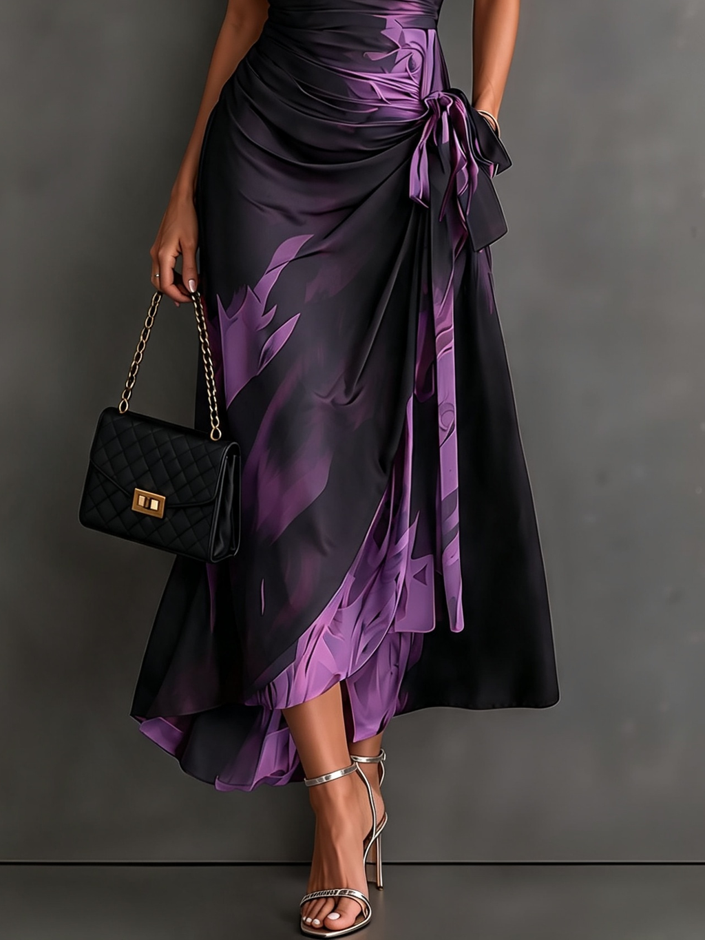 Valentina | Vestido midi estampado con cintura ajustable