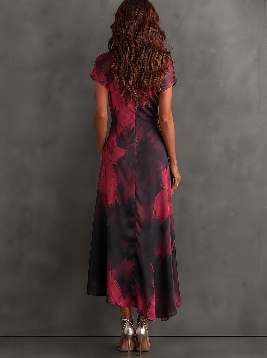 Valentina | Vestido midi estampado con cintura ajustable